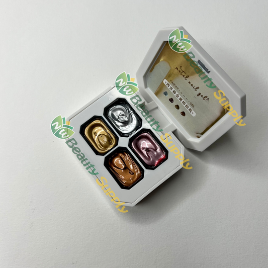 LIA 4 Color Metallic Gel Palette