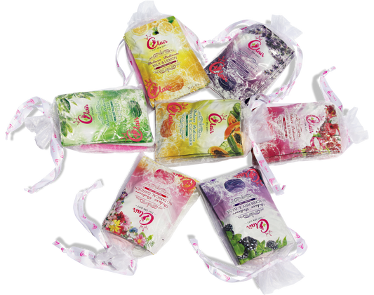Assorted scent bags of pedicure kits