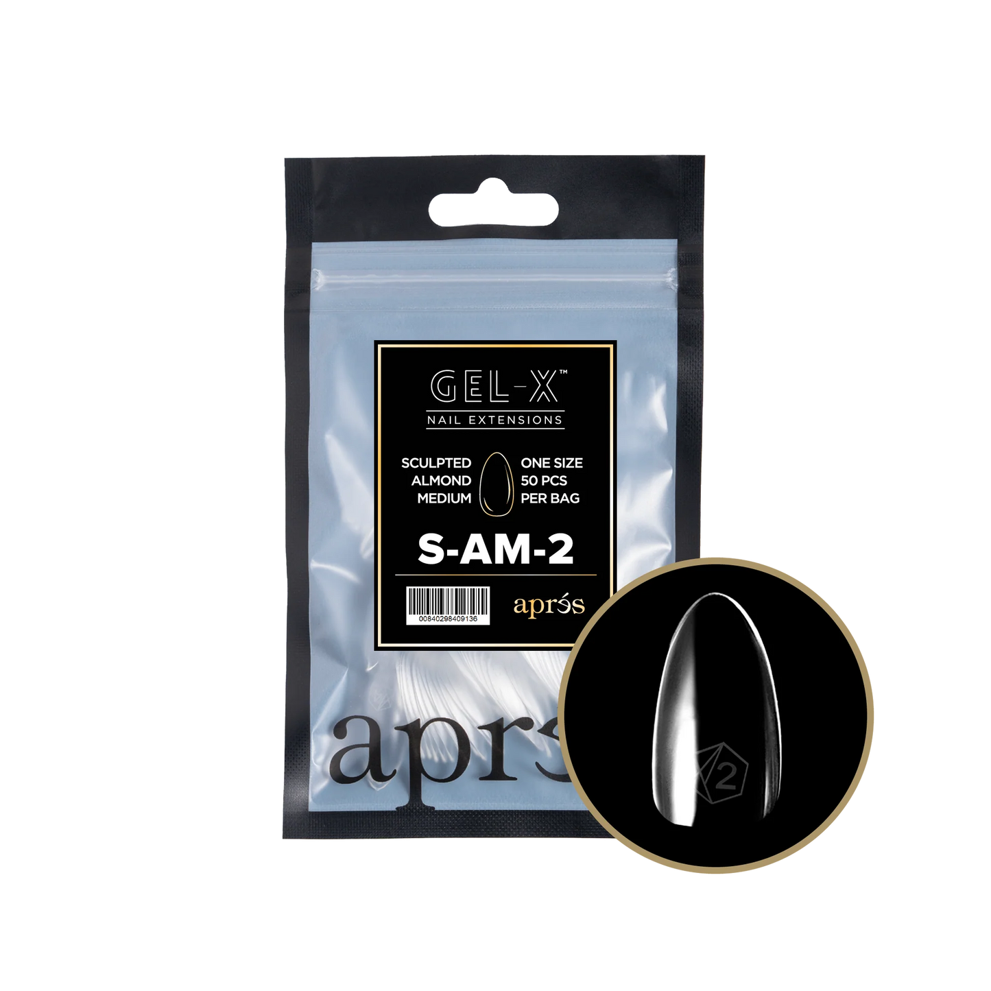 APRES Gel-X Sculpted Almond Medium Refill