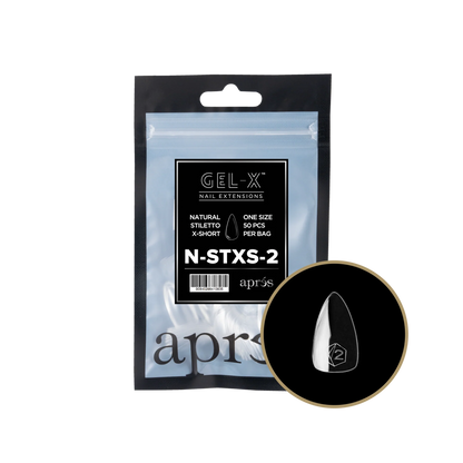 APRES Gel-X Natural Stiletto Extra Short Refill