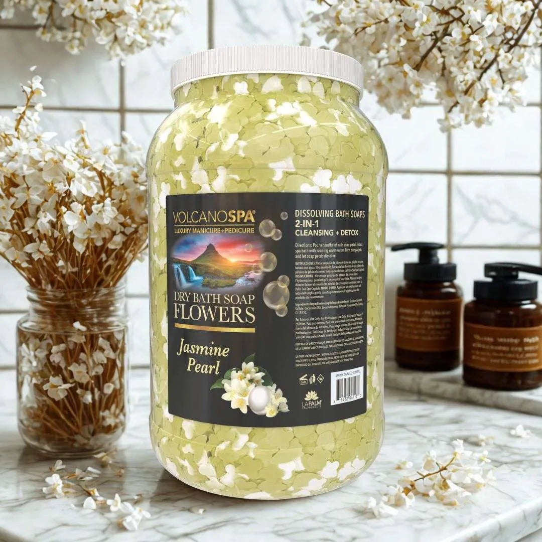 VolcanoSpa Dry Bath Flowers Jasmine Pearl Gallon