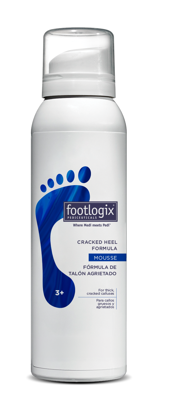 Footlogix cracked heel formula mousse on a white background