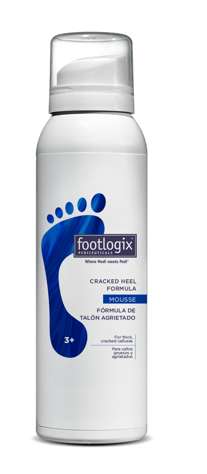 Footlogix cracked heel formula mousse on a white background