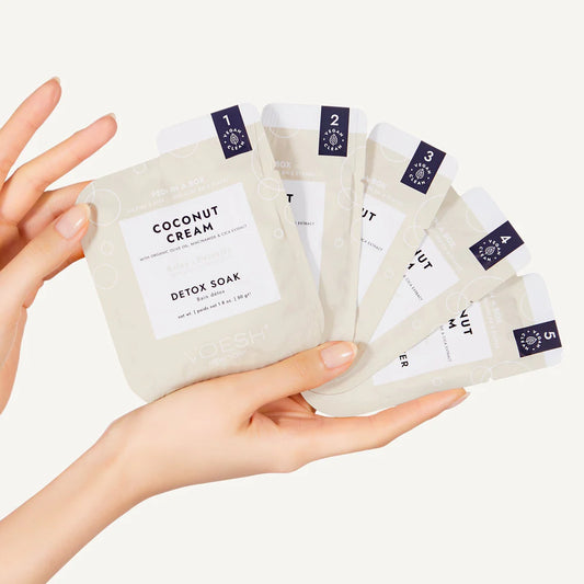 Voesh Pedi in a Box O2 Fizz 5 Step - Coconut Cream 50/case