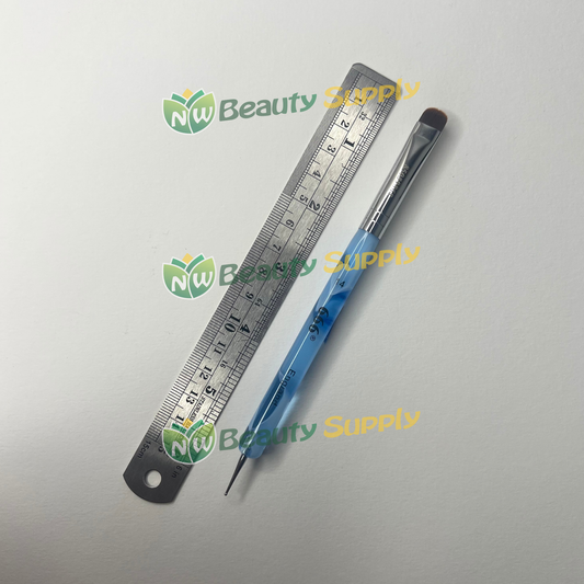 #14 666 Marble Handle French Brush w Dotting Tool