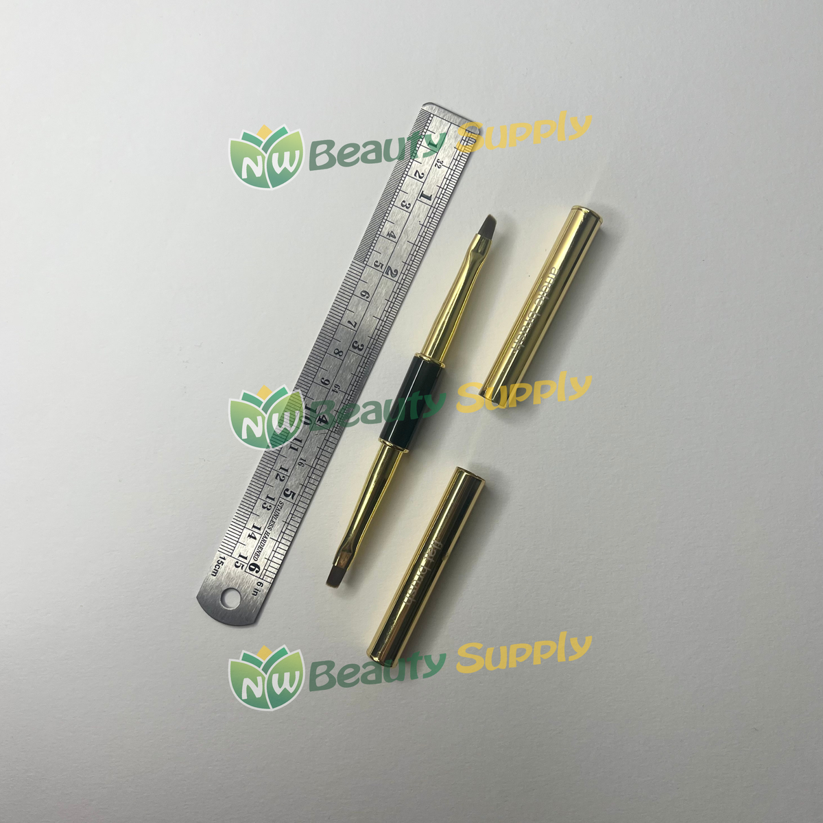 LIA Dual End Gold Handle Square/Slanted Art Brush