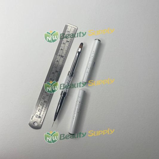 LIA Dual End White Handle Gel Brush