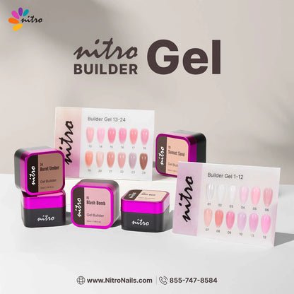 NITRO Builder Gel in a Jar - 24 Color Set