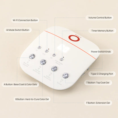 ONail Wireless Keyboard for AI Nail Lamp