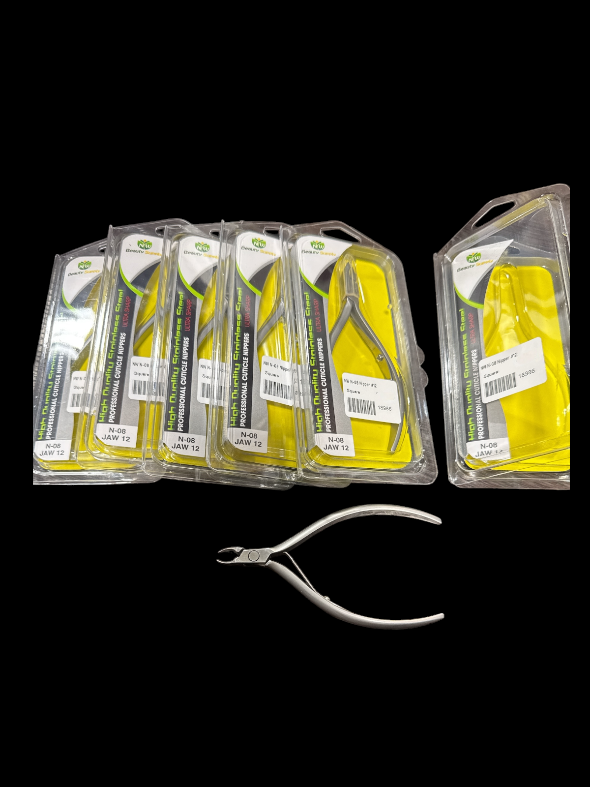 NW Cuticle Nippers Square Head Bulk N-08