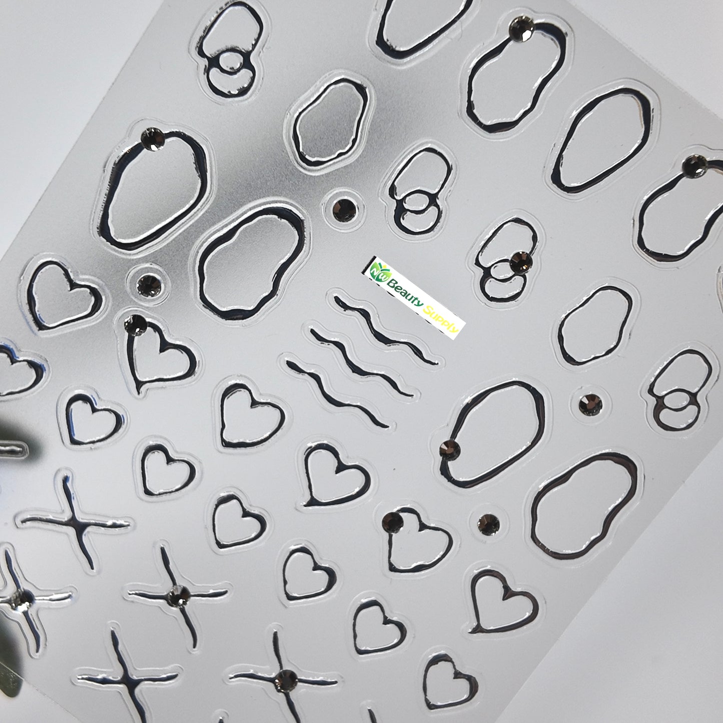 Silver Shape Sticker Decal