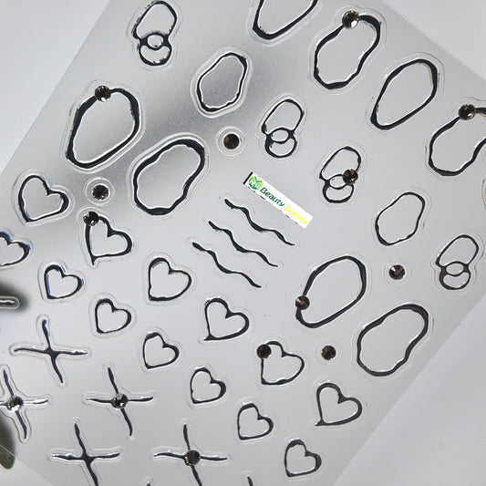 Silver Shape Sticker Decal