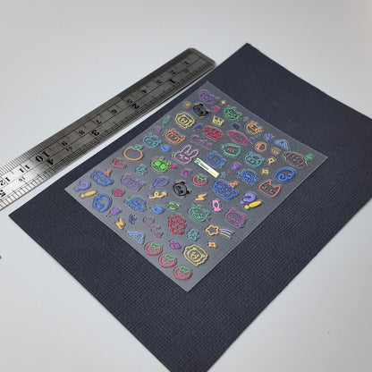 Colorful Animals and Fruits Sticker Decal