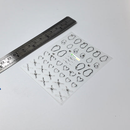 Silver Shape Sticker Decal