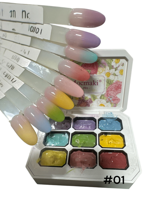 9 Color Cream Gel Palette ( " Pat-Pat Gel ")