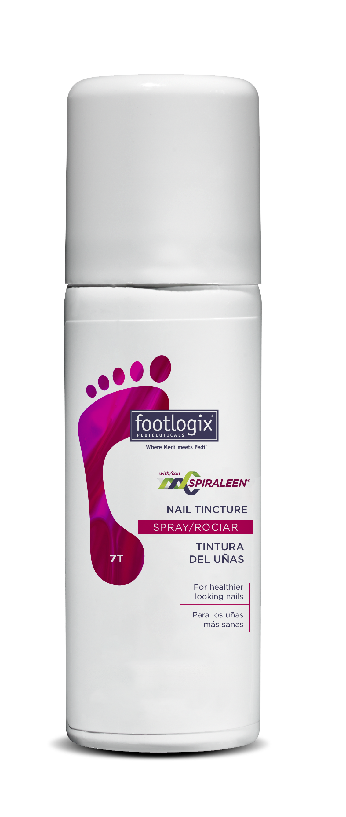 Footlogix nail care bottle on a white background