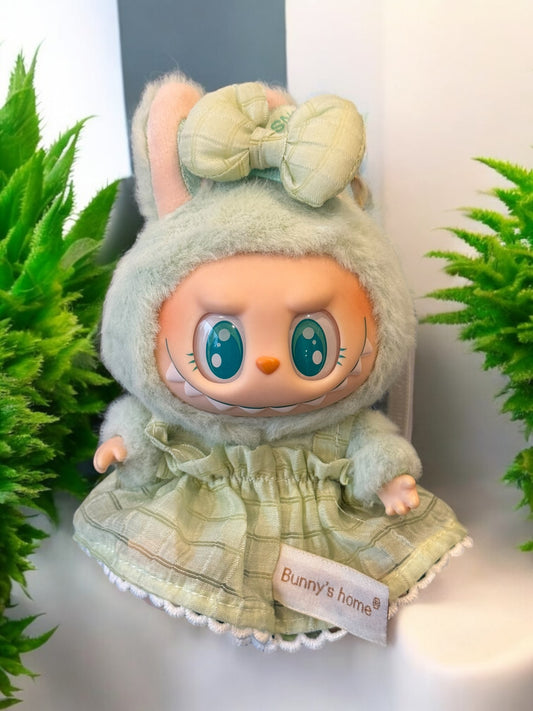 Doll Clothes fits Labu  #020 Green Dress