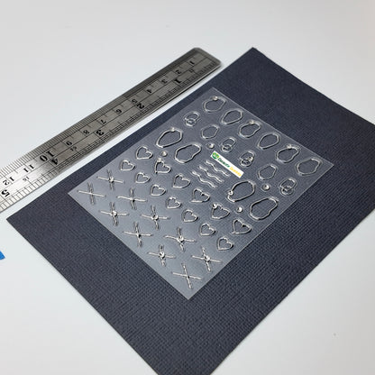 Silver Shape Sticker Decal