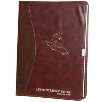 BER 4 Column Leather Appointment Book