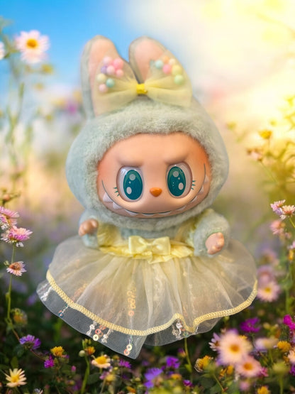 Doll Clothes fits Labu  #019 Yellow Dress