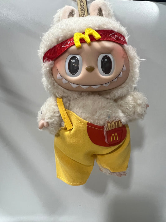 Doll Clothes fits Labu  #095 McD + Fries Badge Outfit