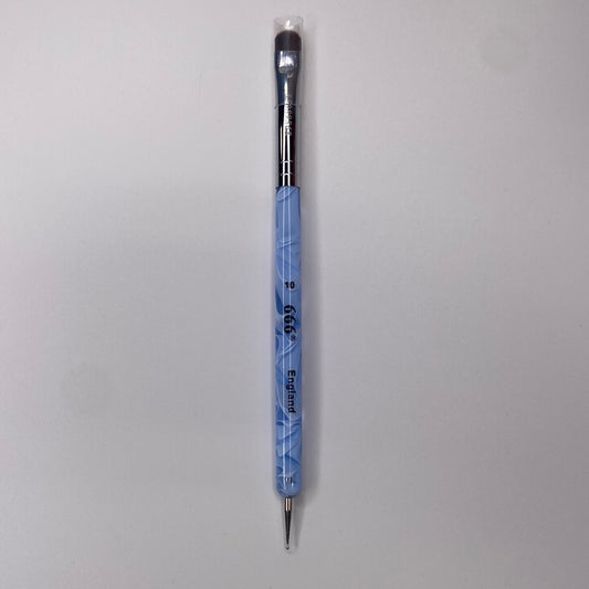 #10 666 Marble Handle French Brush w Dotting Tool