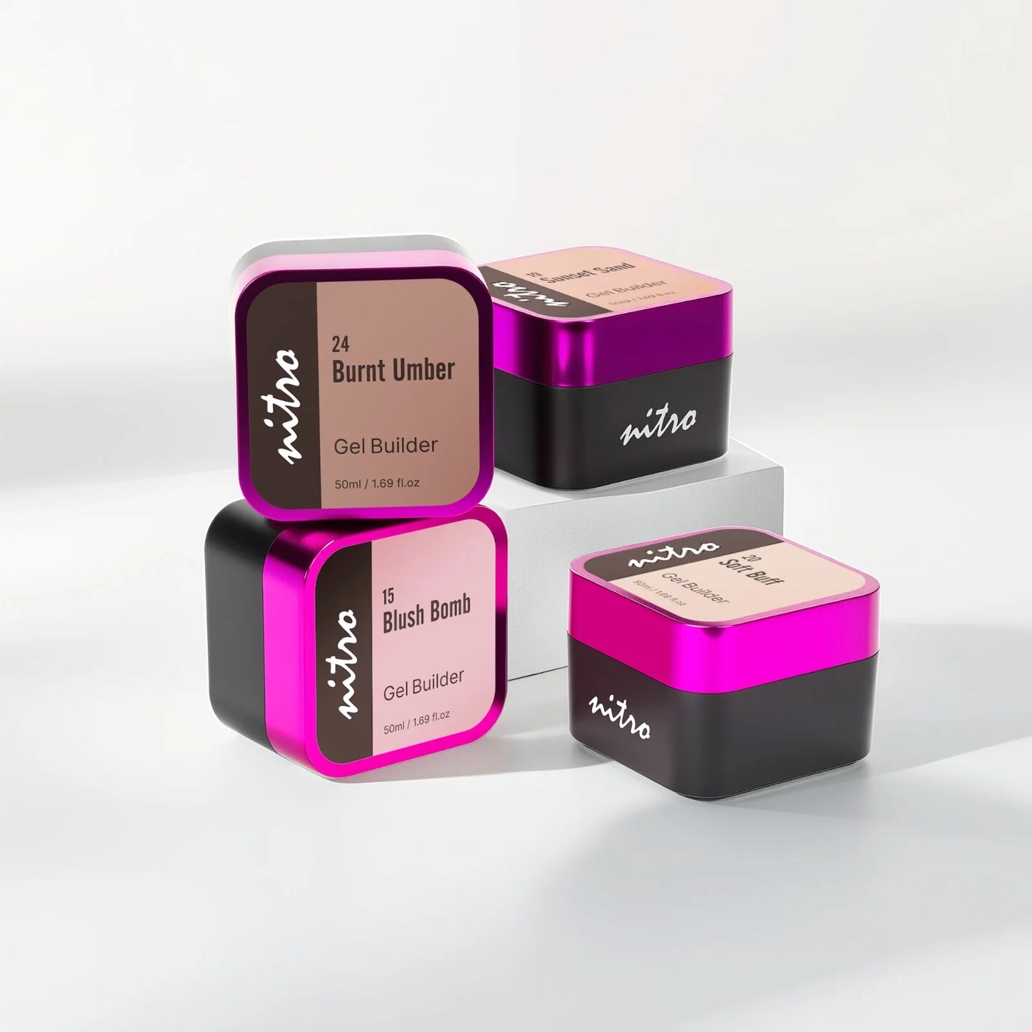 NITRO Builder Gel in a Jar - 24 Color Set