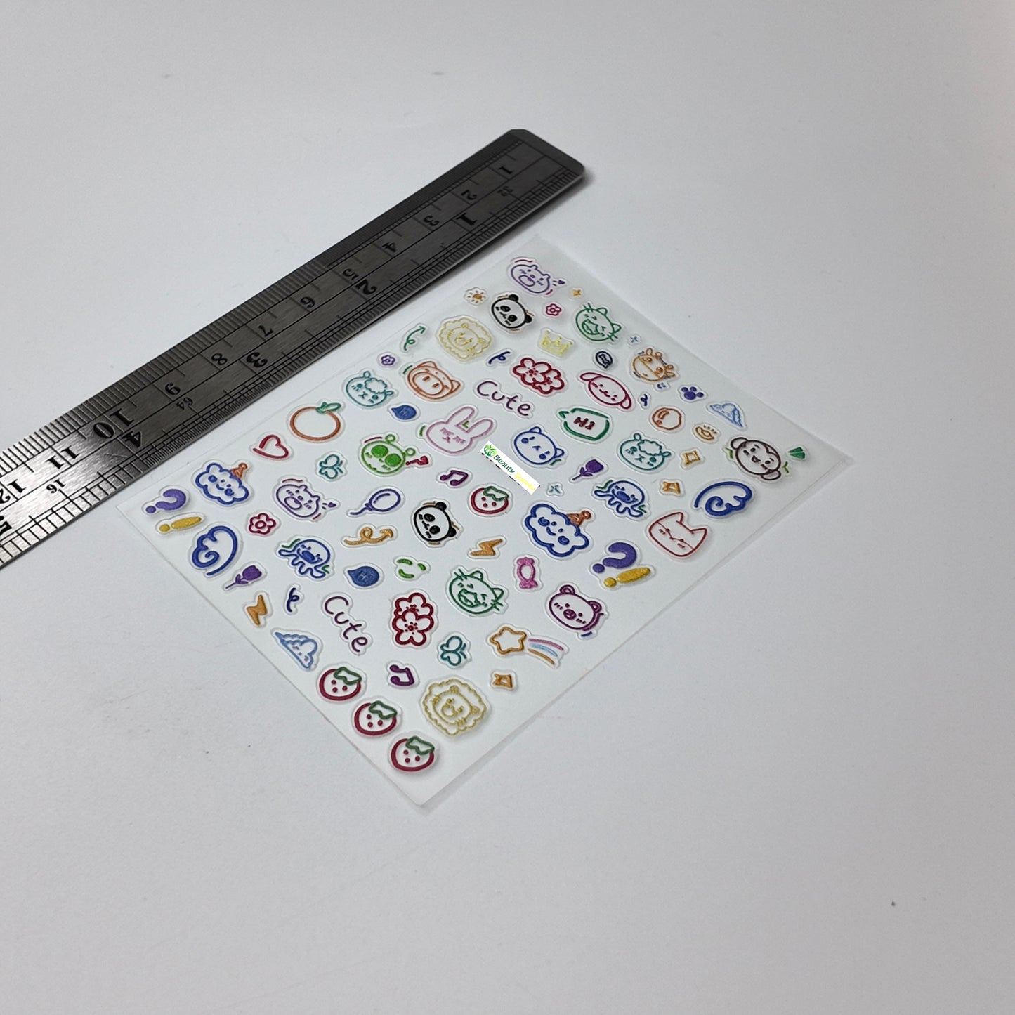 Colorful Animals and Fruits Sticker Decal