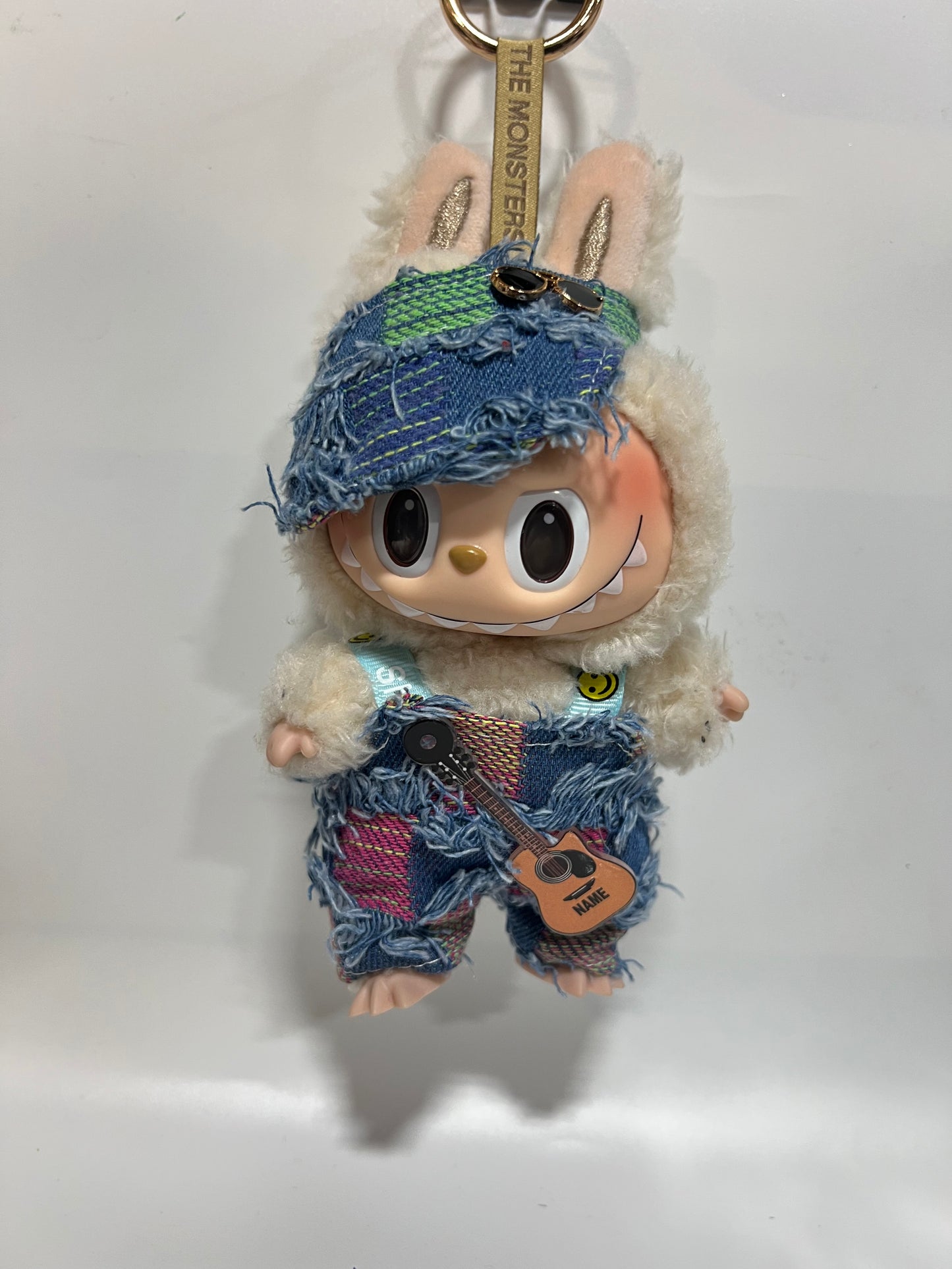 Doll Clothes fits Labu  #094 Denim Outfit with Guitar