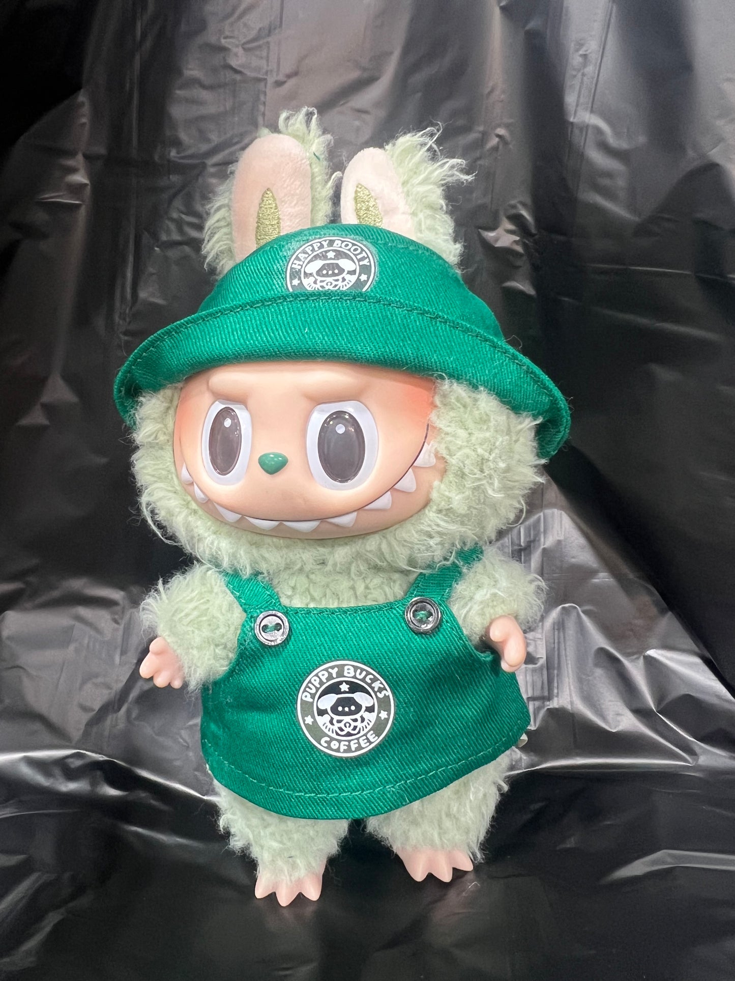 Doll Clothes fits Labu  #084 Barista Overalls and Hat