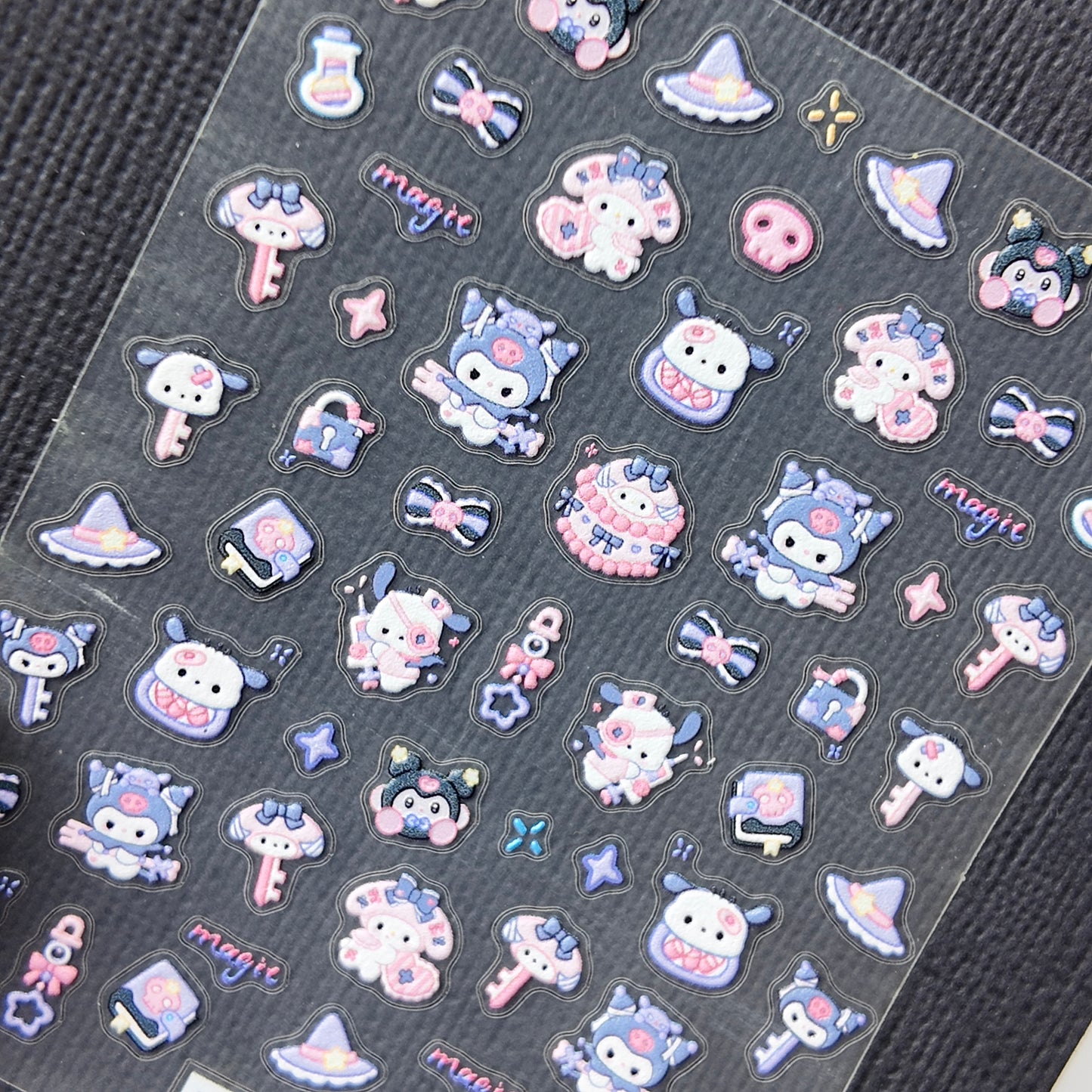 Pink and Purple Sanrio Sticker Decal