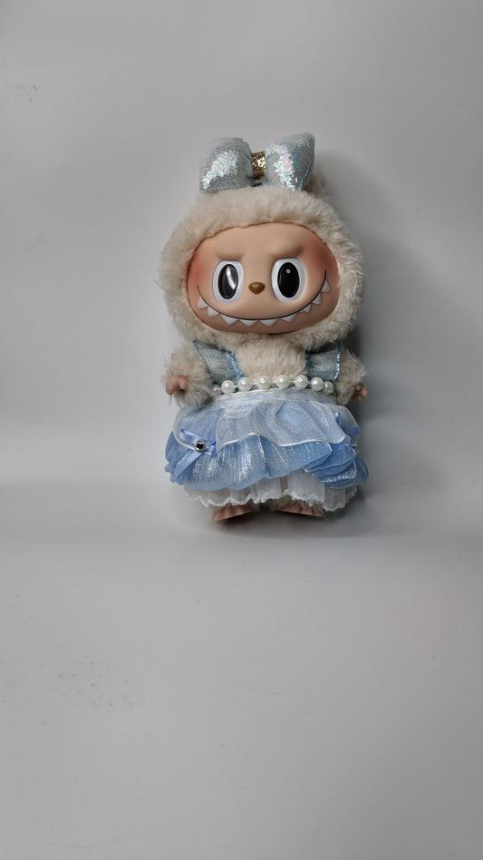 Doll Clothes fits Labu #112 Blue Dress with Bow