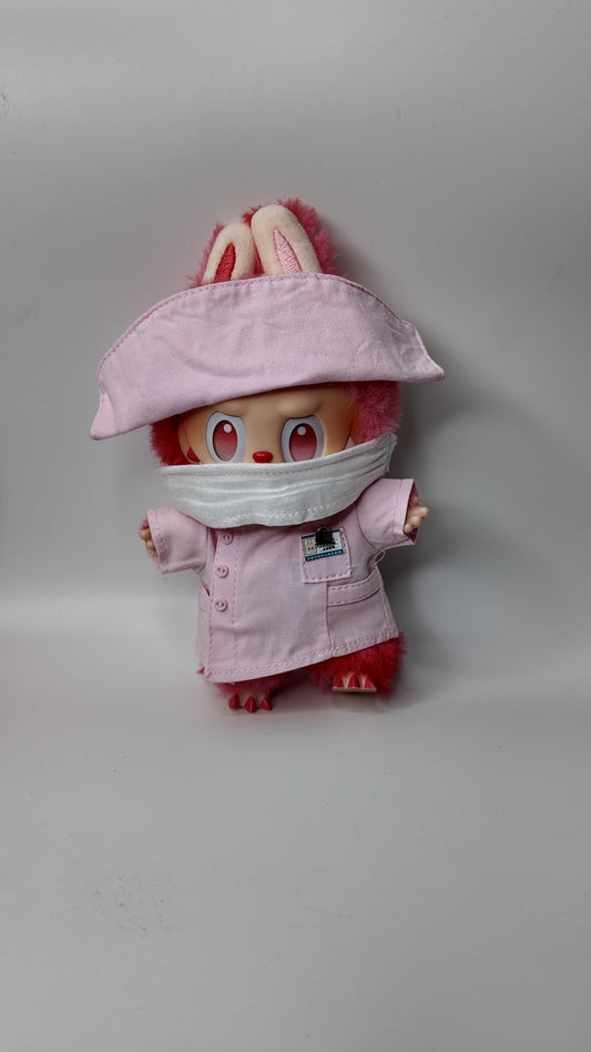 Doll Clothes fits Labu #105 Pink Nurse Uniform