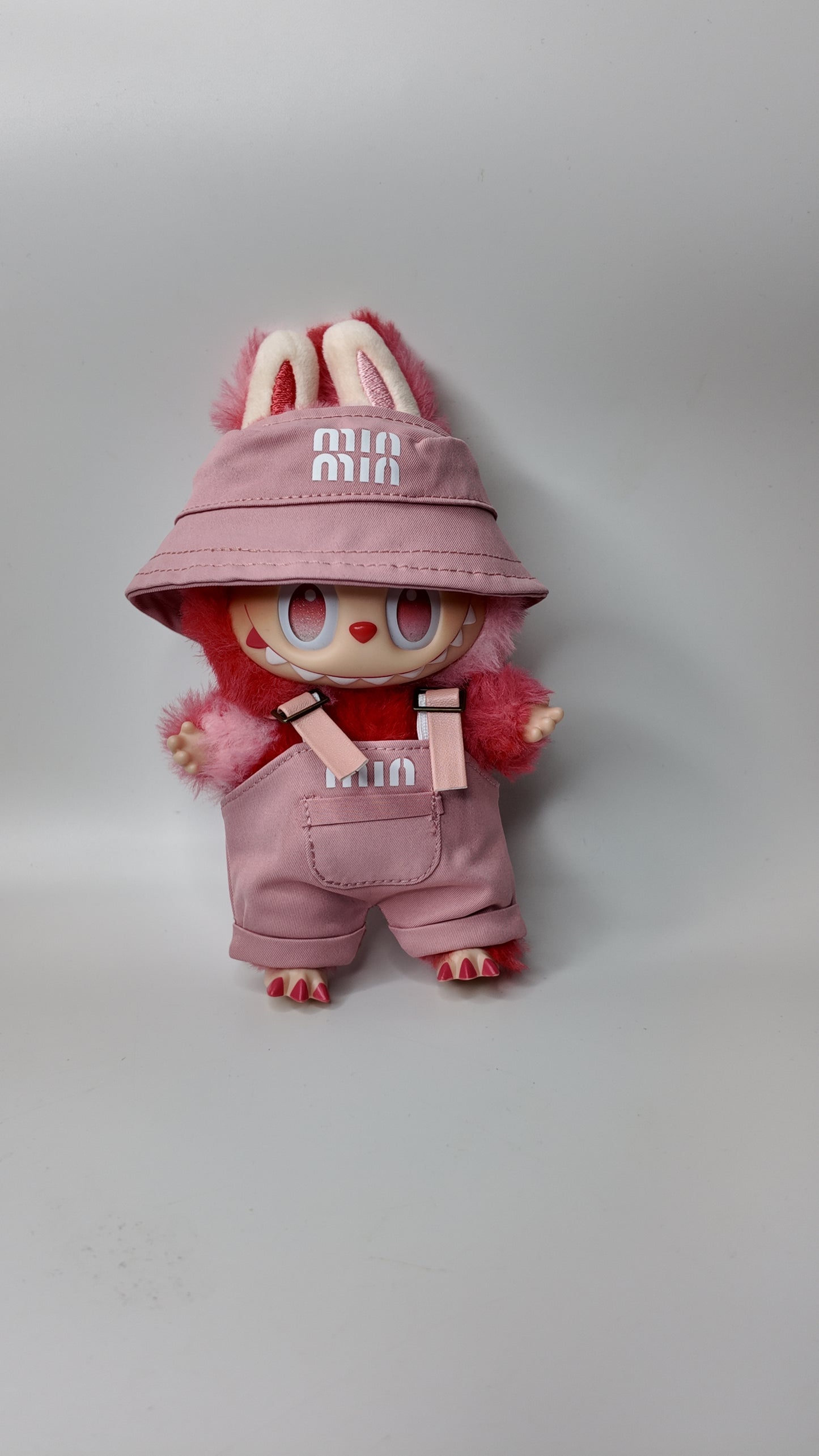 Doll Clothes fits Labu #102 Pink Miu Miu Overalls with Hat