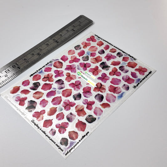 Water Color Flower and Leaves Sticker Decal