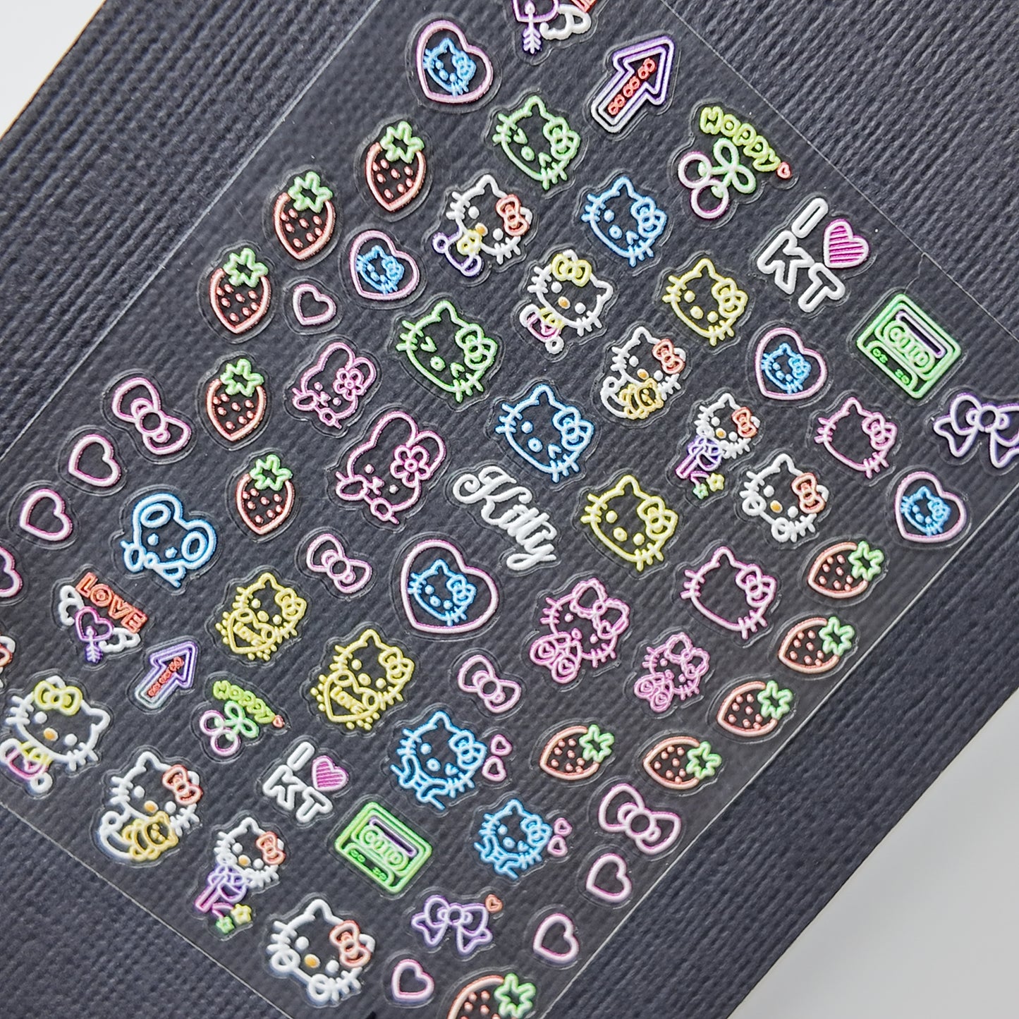 Colorful Hello Kitty Outline Sticker Decal