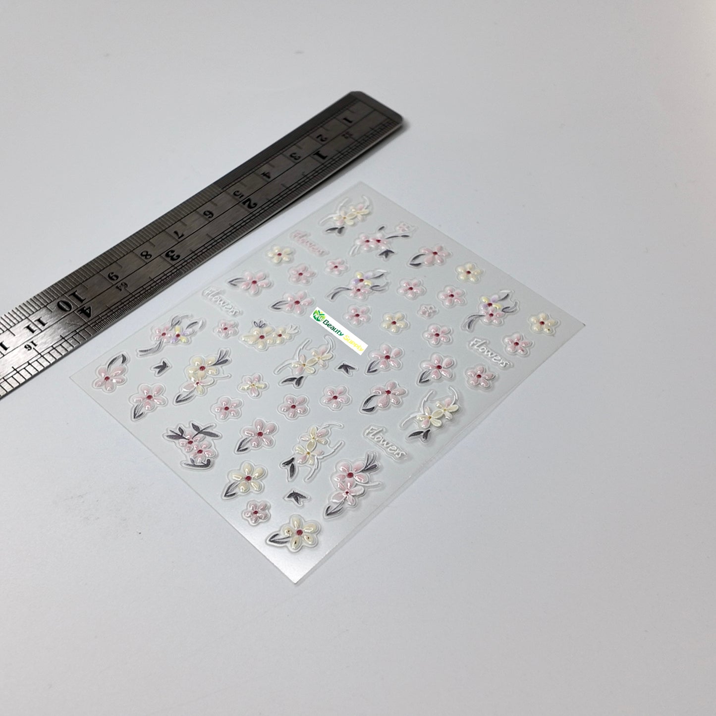 Pastel Pink and Yellow Flower Sticker Decal