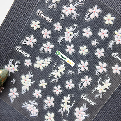 Pastel Pink and Yellow Flower Sticker Decal