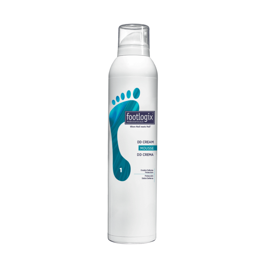 Footlogix DD Cream Mousse bottle on a white background