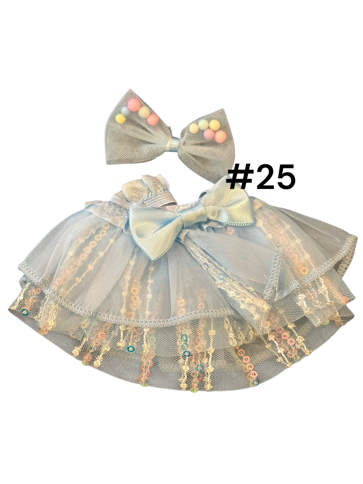Doll Clothes fits Labu  #025 Blue Dress