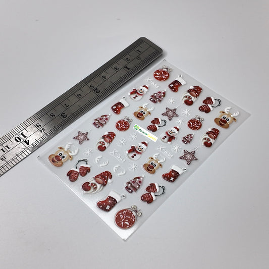 Red Christmas Sticker Decal