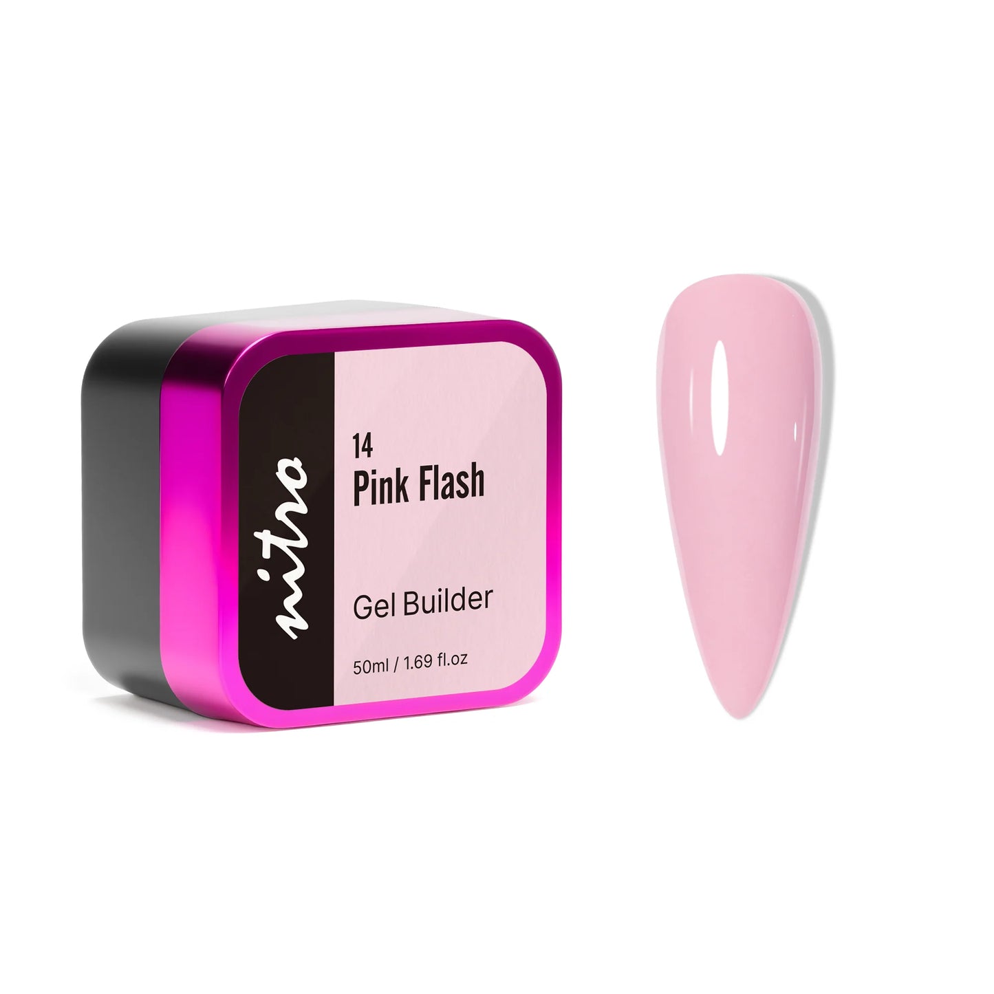 NITRO Builder Gel in Jar - 14 Pink Flash