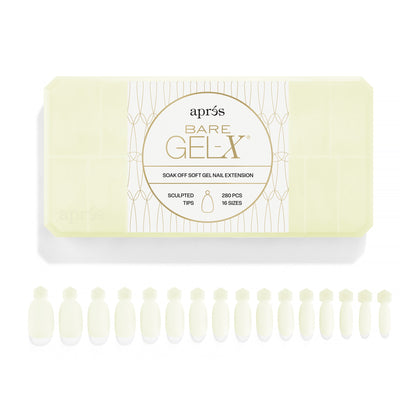 APRES BARE GEL-X® BOX OF TIPS (16 SIZES, 280PCS)