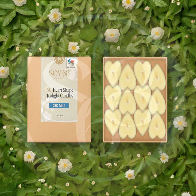Soy 68 Heart Shaped Tealight Moisturizer Candle (60/box)