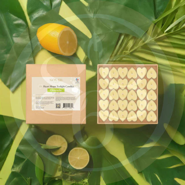 Soy 68 Heart Shaped Tealight Moisturizer Candle (120/box)
