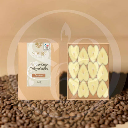 Soy 68 Heart Shaped Tealight Moisturizer Candle (60/box)