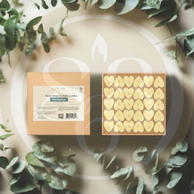 Soy 68 Heart Shaped Tealight Moisturizer Candle (120/box)