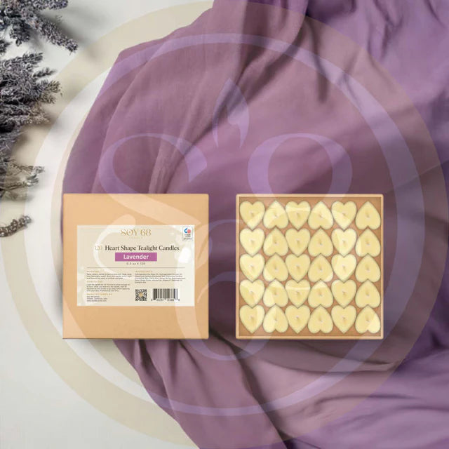 Soy 68 Heart Shaped Tealight Moisturizer Candle (120/box)