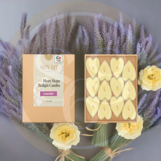 Soy 68 Heart Shaped Tealight Moisturizer Candle (60/box)