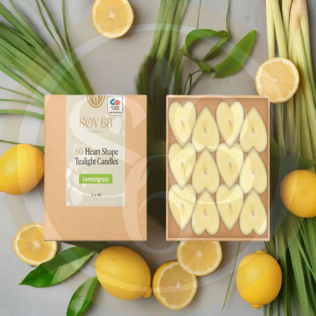 Soy 68 Heart Shaped Tealight Moisturizer Candle (60/box)